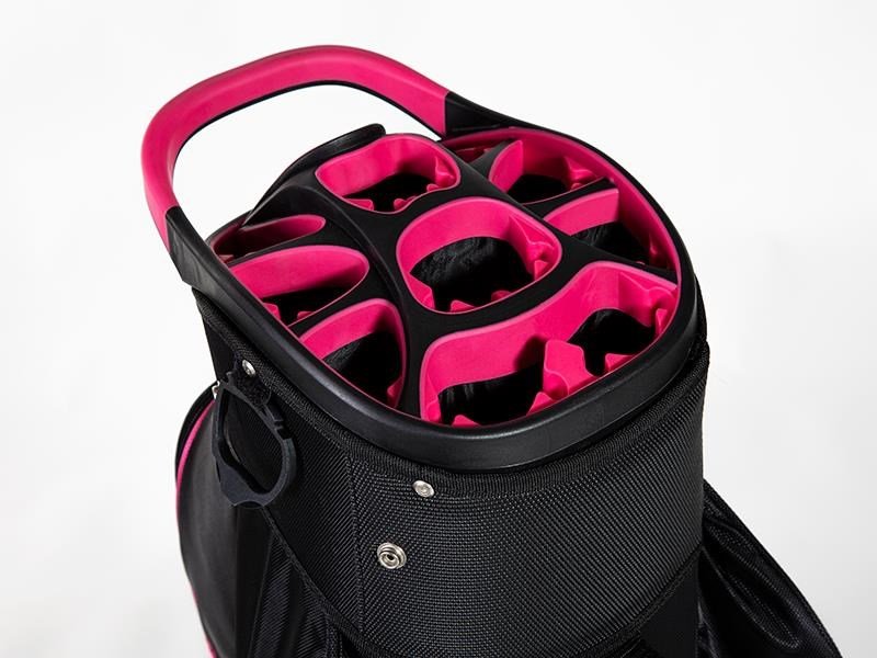 JuCad Sporty cart bag, negro/rosa