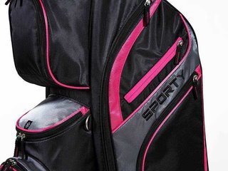 JuCad Sporty cart bag, negro/rosa