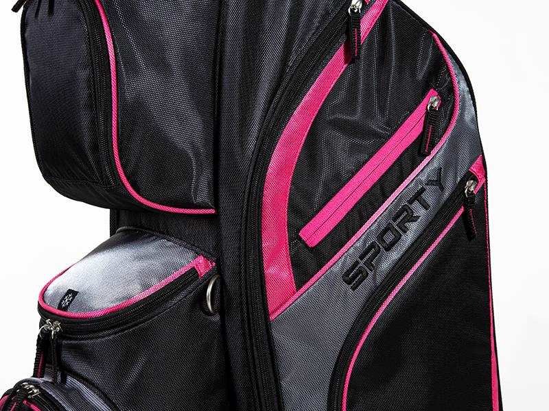 JuCad Sporty cart bag, negro/rosa