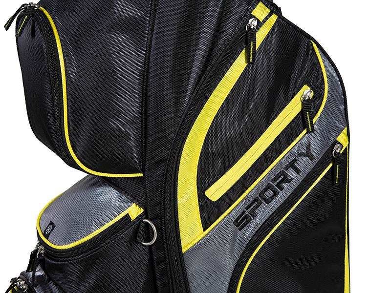 JuCad Sporty cart bag, negro/amarillo