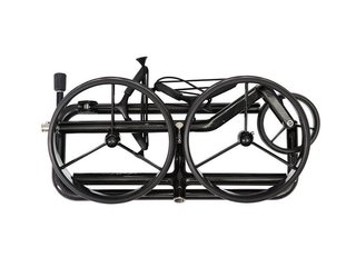JuCad Carbon Shine carrito manual de 3 ruedas, negro brillante + bolsa de transporte JTT