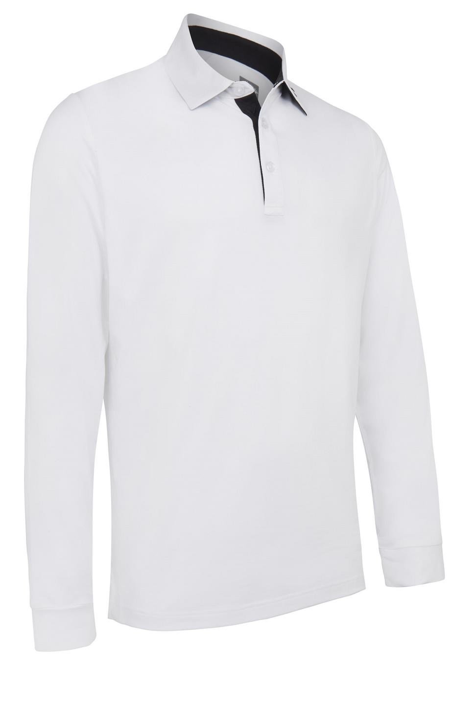 Callaway Long Sleeve Performance polo de hombre, blanco brillante