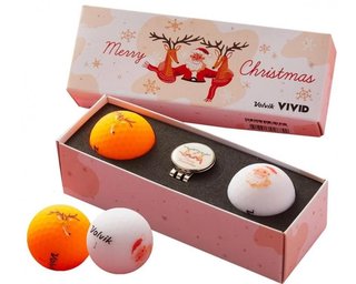 Volvik VIVID Merry Christmas pelotas de golf, mix de colores
