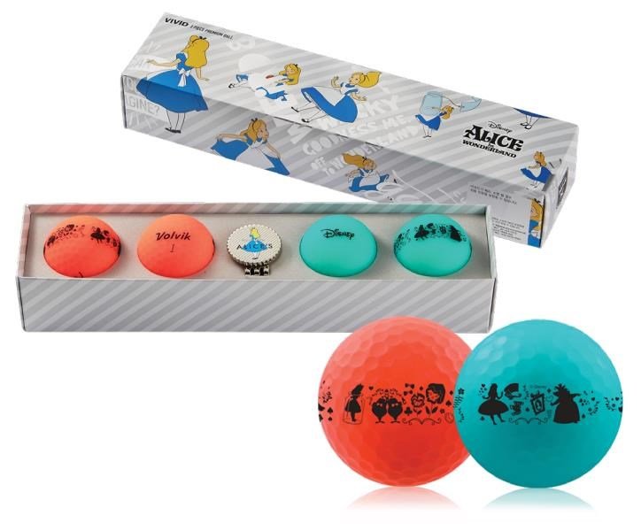 Volvik VIVID DISNEY ALICE pelotas de golf, mix de colores