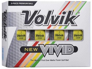 Volvik VIVID pelotas de golf, amarillas