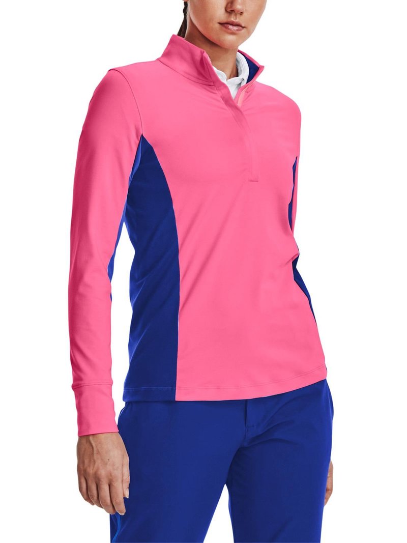 Under Armour Storm Midlayer 1/2 Zip chaqueta de mujer, pink punk/versa blue