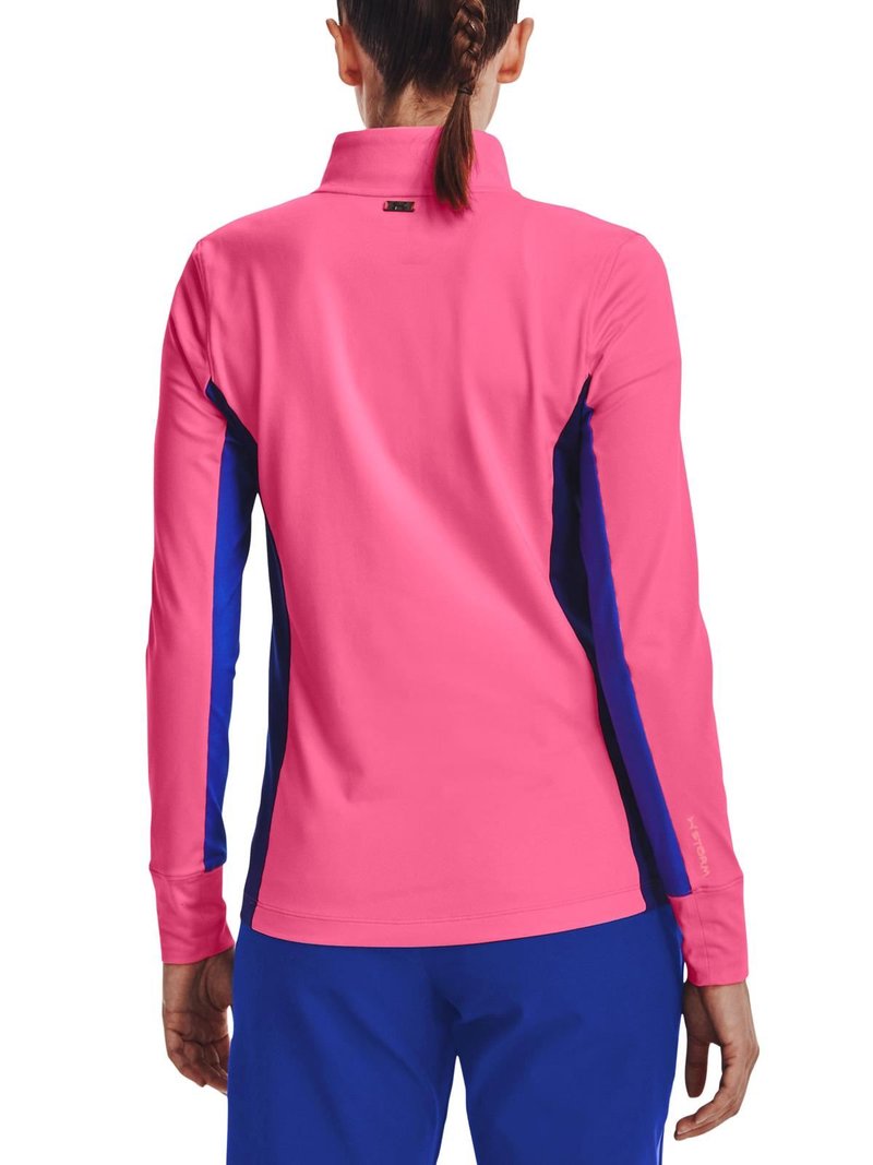 Under Armour Storm Midlayer 1/2 Zip chaqueta de mujer, pink punk/versa blue