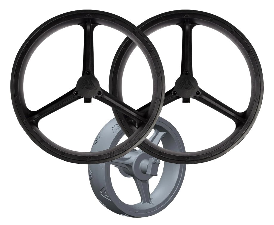 Big Max Spare Part - Wheel Set (2 rear, 1 front) accesorio de carrito, negro