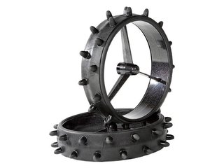 JuCad Winter Sleeves with rubber spikes, negro