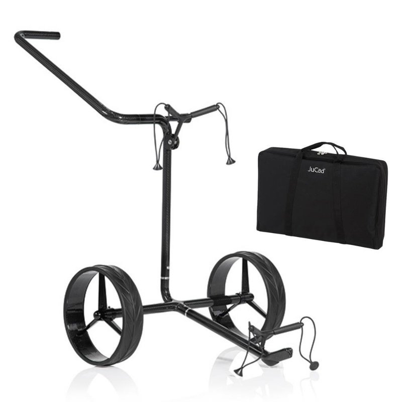 JuCad Carbon Shadow carrito manual de 2 ruedas, negro mate + bolsa de transporte JTT