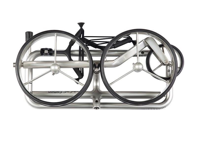 JuCad Carbon carrito manual, plateado/negro + bolsa de transporte JTT