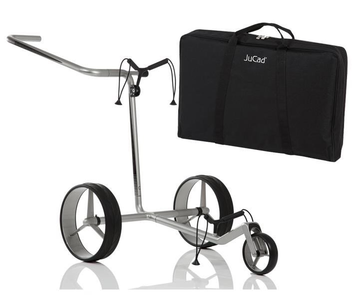 JuCad Carbon carrito manual, plateado/negro + bolsa de transporte JTT