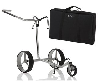 JuCad Carbon carrito manual, plateado/negro + bolsa de transporte JTT