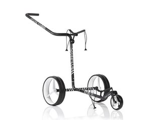JuCad Carbon Zebra carrito manual, acabado mate blanco/negro en diseño 3K + bolsa de transporte JTT