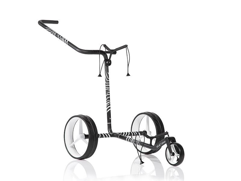 JuCad Carbon Zebra carrito manual, acabado mate blanco/negro en diseño 3K + bolsa de transporte JTT