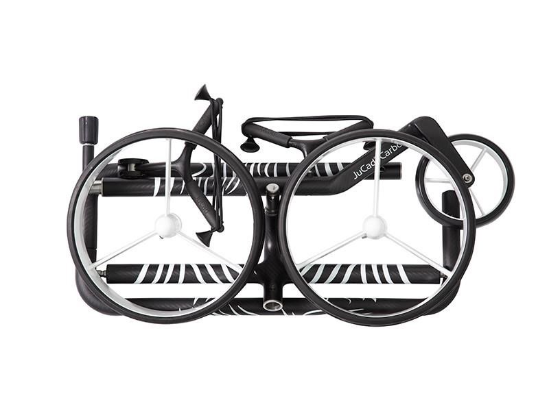 JuCad Carbon Zebra carrito manual, acabado mate blanco/negro en diseño 3K + bolsa de transporte JTT