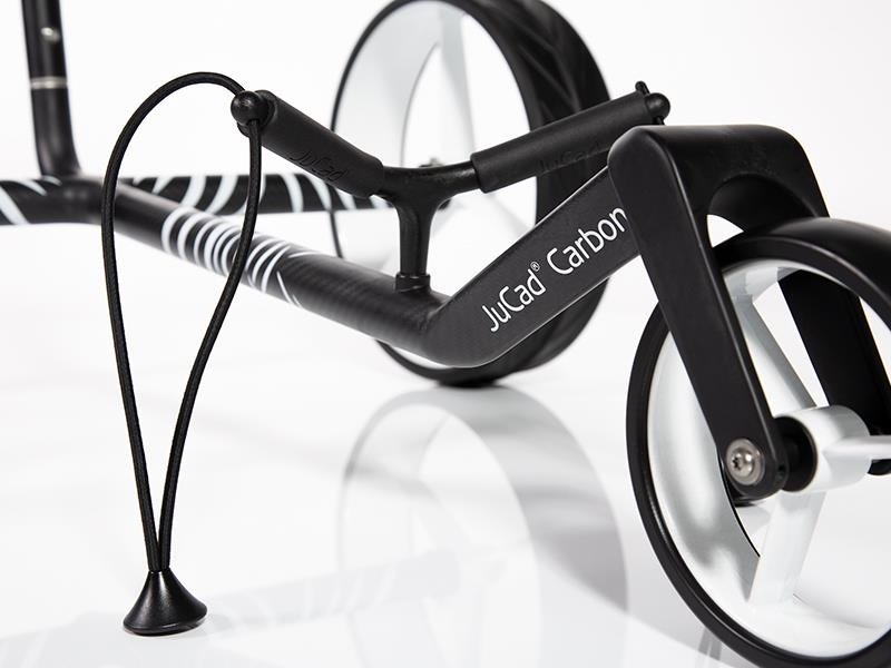 JuCad Carbon Zebra carrito manual, acabado mate blanco/negro en diseño 3K + bolsa de transporte JTT