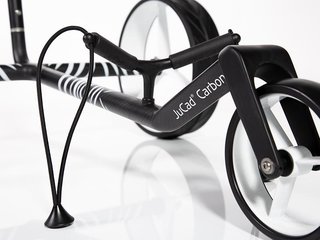 JuCad Carbon Zebra carrito manual, acabado mate blanco/negro en diseño 3K + bolsa de transporte JTT