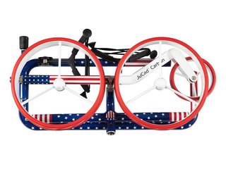 JuCad Carbon USA trolley manual + bolsa de transporte JTT, azul/rojo