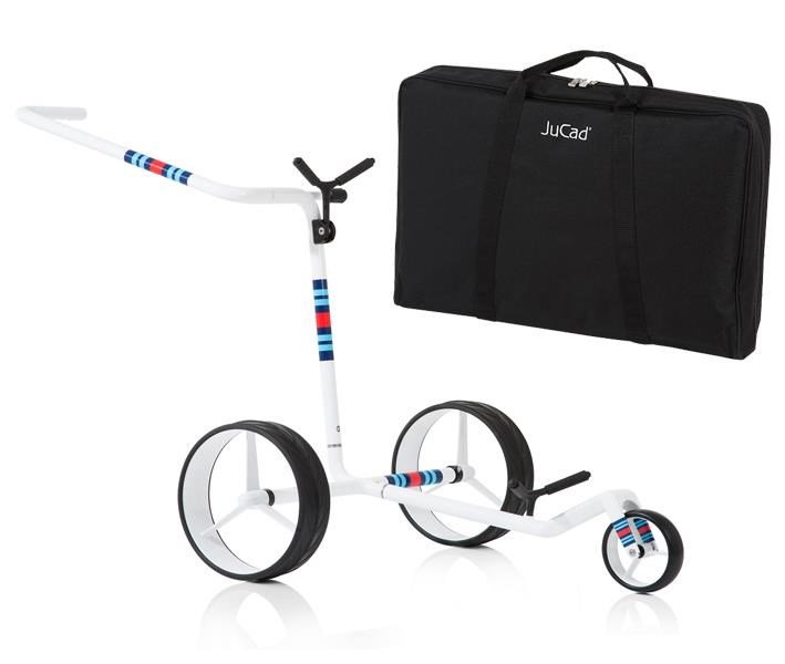 JuCad Carbon Racing carrito manual + bolsa de transporte JTT, blanco