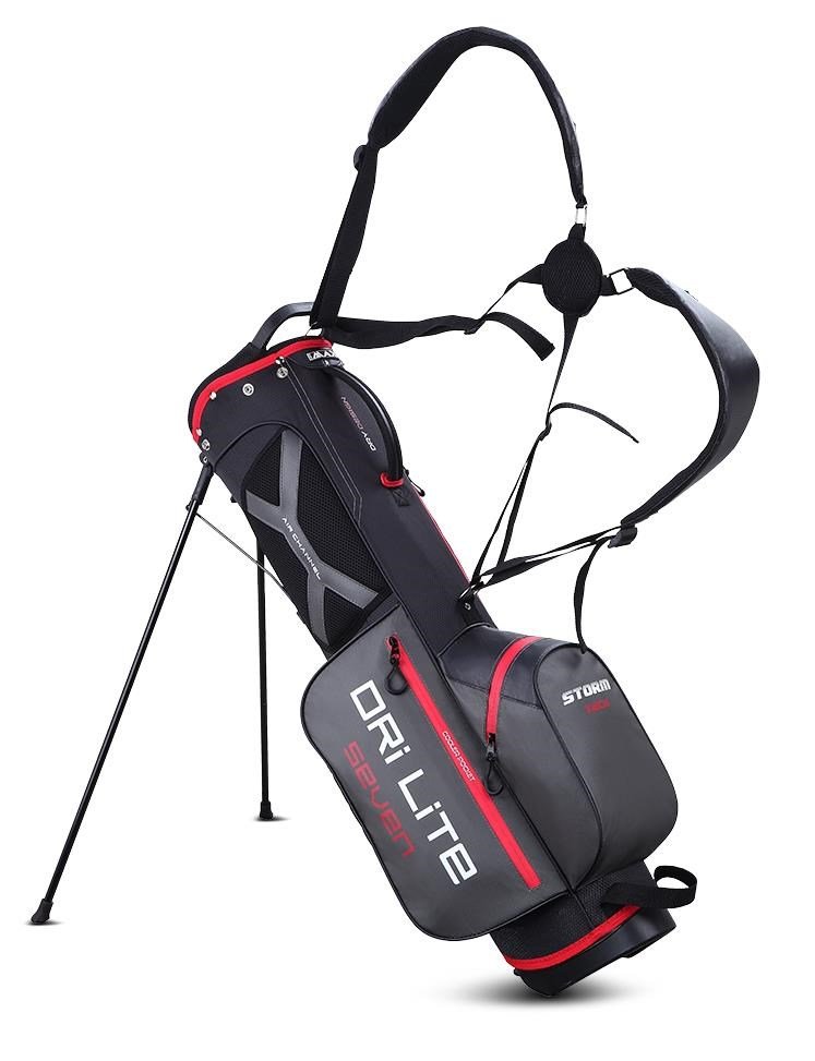 Big Max Dri Lite Seven G stand bag, negro/rojo