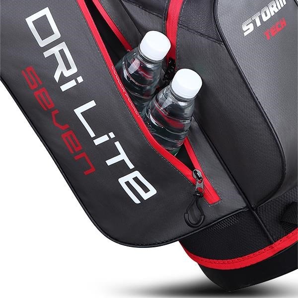 Big Max Dri Lite Seven G stand bag, negro/rojo