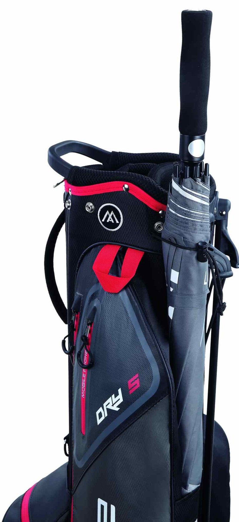 Big Max Dri Lite Seven G stand bag, negro/rojo