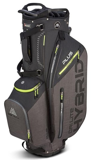 Big Max Dri Lite Hybrid Plus stand bag, negro/gris tormenta/lima
