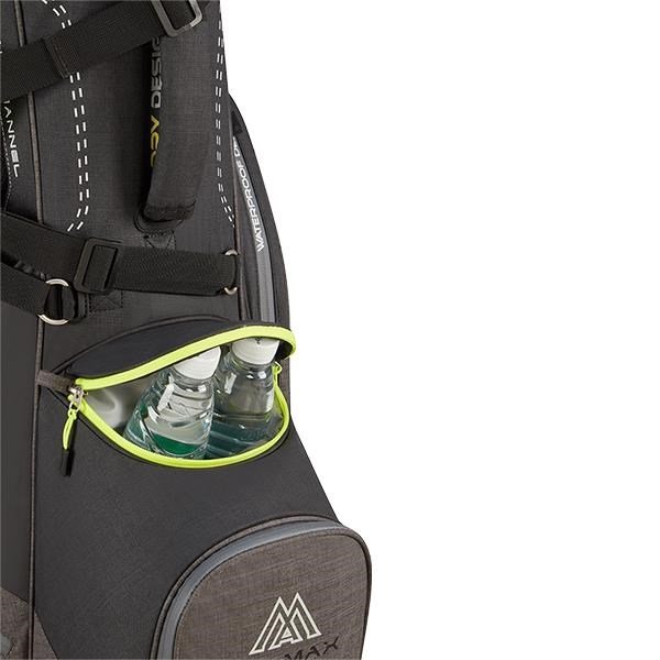 Big Max Dri Lite Hybrid Plus stand bag, negro/gris tormenta/lima