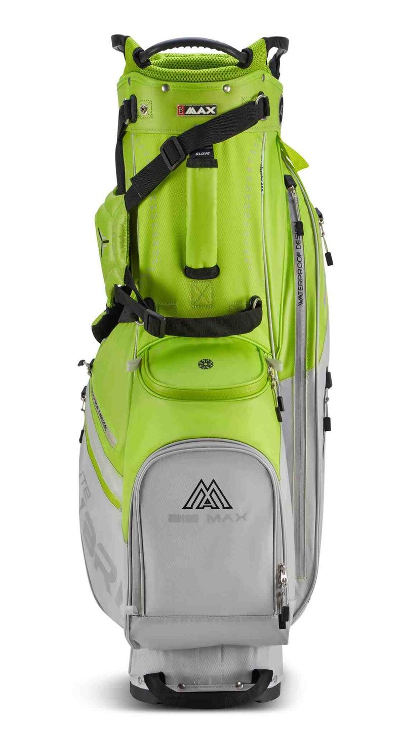 Big Max Dri Lite Hybrid Plus stand bag, lima/plata