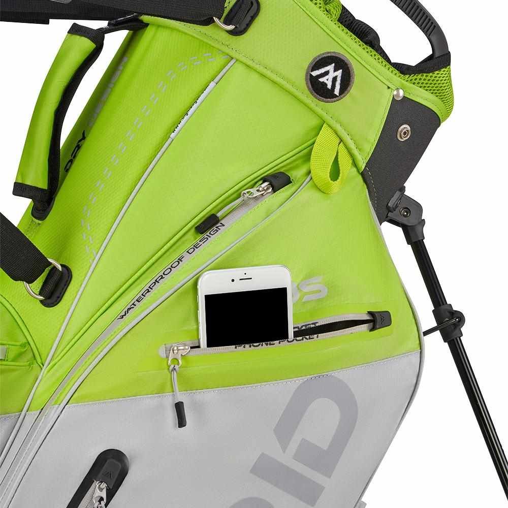 Big Max Dri Lite Hybrid Plus stand bag, lima/plata