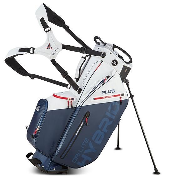 Big Max Dri Lite Hybrid Plus bolsa de golf de pie, blanco/marino/rojo