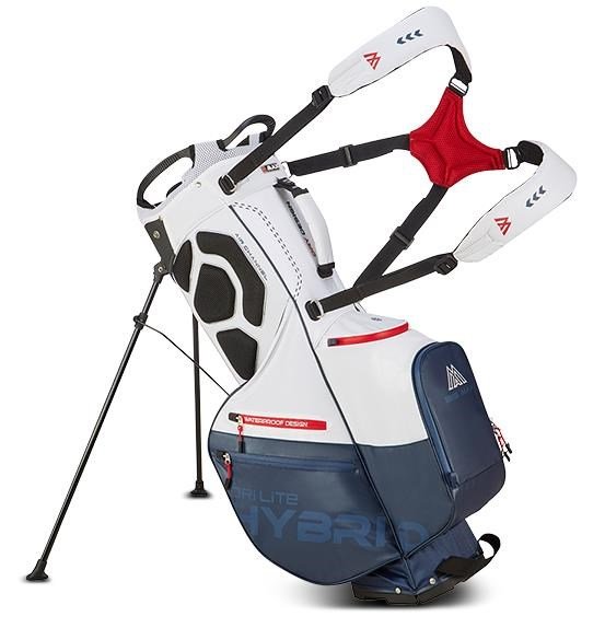 Big Max Dri Lite Hybrid Plus bolsa de golf de pie, blanco/marino/rojo
