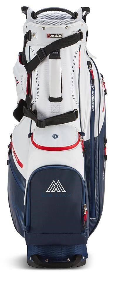 Big Max Dri Lite Hybrid Plus bolsa de golf de pie, blanco/marino/rojo