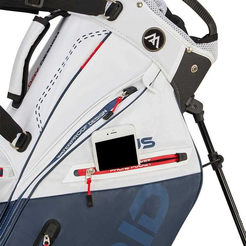 Big Max Dri Lite Hybrid Plus bolsa de golf de pie, blanco/marino/rojo