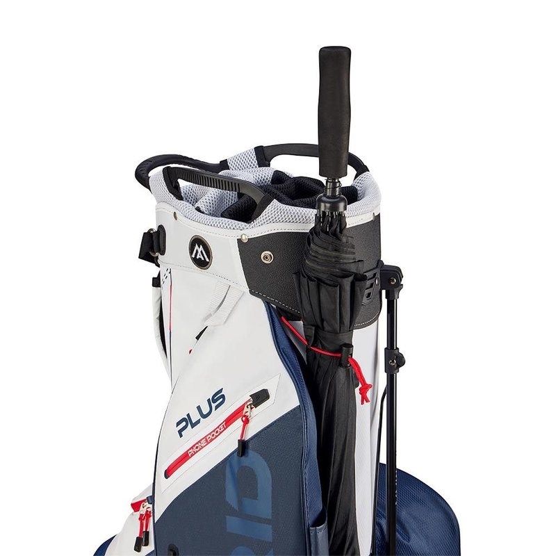 Big Max Dri Lite Hybrid Plus bolsa de golf de pie, blanco/marino/rojo