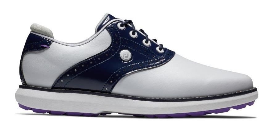 FootJoy FootJoy Traditions Spikeless zapatos de golf para mujer, blanco/marino