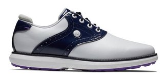 FootJoy FootJoy Traditions Spikeless zapatos de golf para mujer, blanco/marino