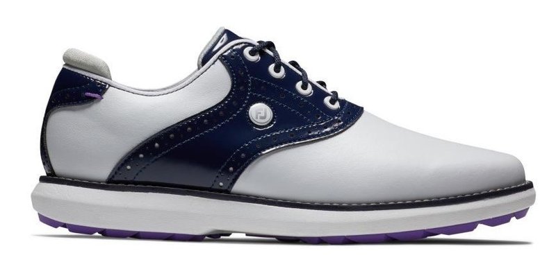 FootJoy FootJoy Traditions Spikeless zapatos de golf para mujer, blanco/marino