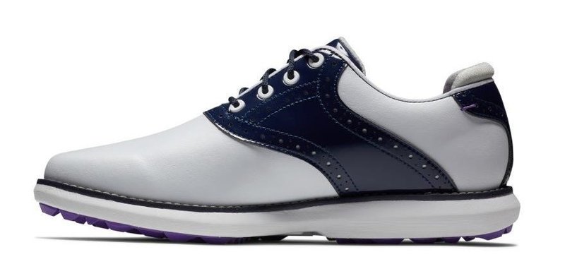 FootJoy FootJoy Traditions Spikeless zapatos de golf para mujer, blanco/marino