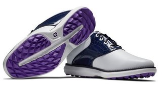 FootJoy FootJoy Traditions Spikeless zapatos de golf para mujer, blanco/marino