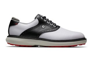 FootJoy Traditions Spikeless zapatos de golf para hombre, blanco/negro