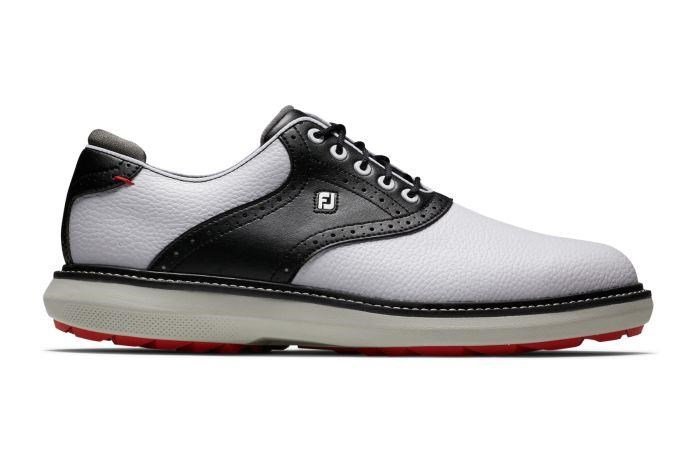 FootJoy Traditions Spikeless zapatos de golf para hombre, blanco/negro