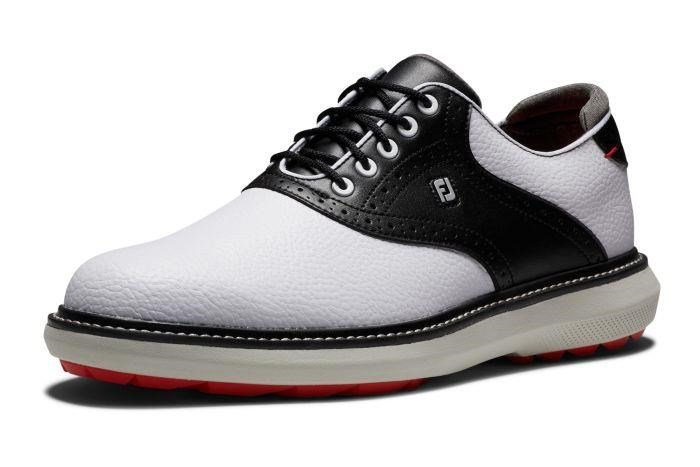 FootJoy Traditions Spikeless zapatos de golf para hombre, blanco/negro