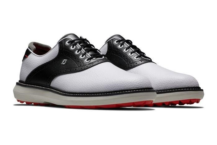 FootJoy Traditions Spikeless zapatos de golf para hombre, blanco/negro