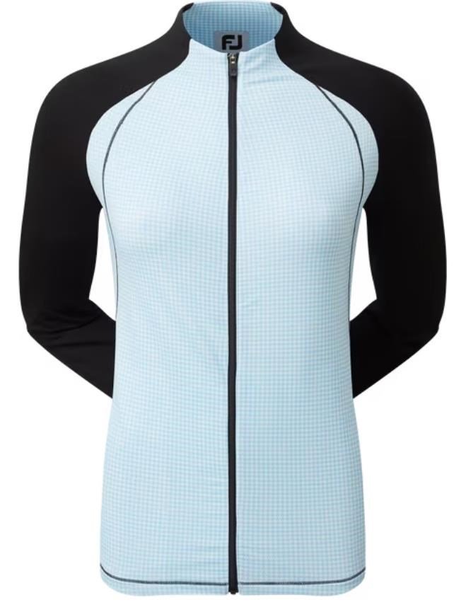 FootJoy Houndstooth Printed sudadera de mujer, black/blue houndstooth