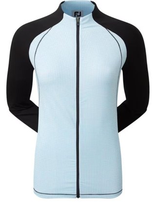 FootJoy Houndstooth Printed sudadera de mujer, black/blue houndstooth