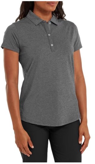 FootJoy Heather Self-Collar Lisle polo de mujer, negro