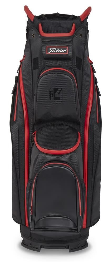 Titleist 14 StaDry cart bag, negro/negro/rojo