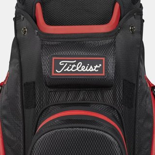 Titleist 14 StaDry cart bag, negro/negro/rojo